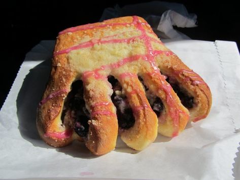 Specifically, it's the huckleberry bear claw that Montanans and tourists alike can't seem to get enough of. Huckleberry Bear Claw Recipe, Bear Claw Recipe, Cinnamon Roll Bread, Bear Claw, Bear Claws, Bear Paws, Menu Ideas, Cinnamon Roll, Easy Cooking