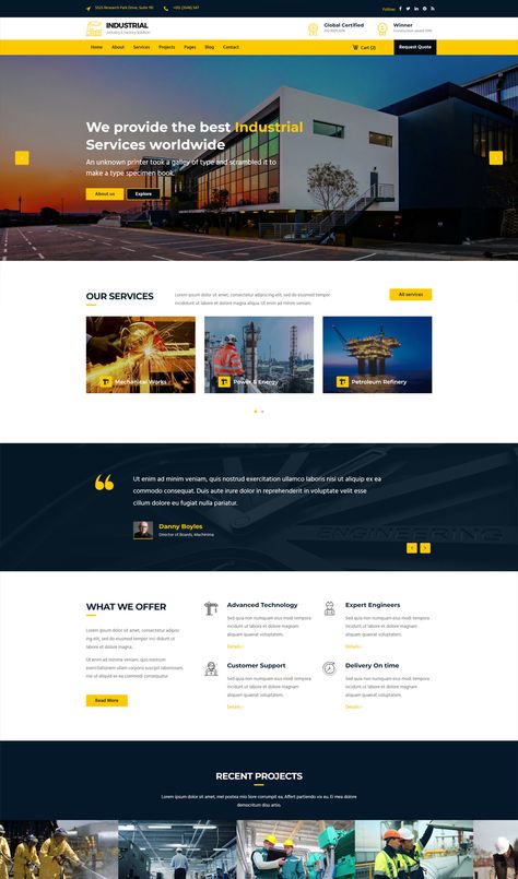 Industry, Factory and Engineering HTML Template. 6 Home Versions. Engineering Website Design, Engineering Website, Cleaning Services Company, Sinchan Cartoon, Gui Design, Creative Wedding Invitations, Ui Design Website, Ecommerce Template, Service Projects