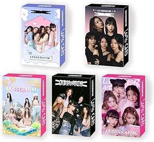 ZHENGGE 5 Pack/150 Pcs LE SSERAFIM Lomo Card Kpop Photocards Greeting Card with Postcards Box Kpop Photocards, Huh Yunjin, Lomo Card, Kim Chaewon, Kpop Entertainment, Birthday Wishlist, Ink Toner, Fashion Toys, Box Office