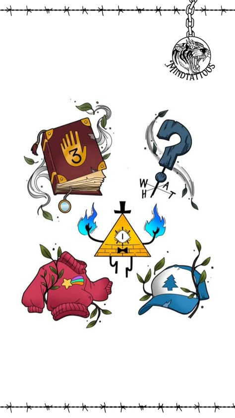 Follow Mind Tattoos for more 🔥 Gravity Falls Dipper Tattoo, Gravity Falls Sibling Tattoo, Dipper Pines Tattoo, Dipper And Mabel Tattoo, Gravity Falls Matching Tattoos, Gravity Falls Nail Art, Gravity Falls Tattoo Ideas, Gravity Falls Nails, Tattoo Bills