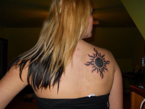 My Favorite Band Is Godsmack And This Sun Is Their Logo! Godsmack Sun Tattoo, Godsmack Tattoo, Discreet Tattoos, Sun Tattoo, Life Tattoos, Tattoos And Piercings, Maple Leaf Tattoo, I Tattoo, Tatting