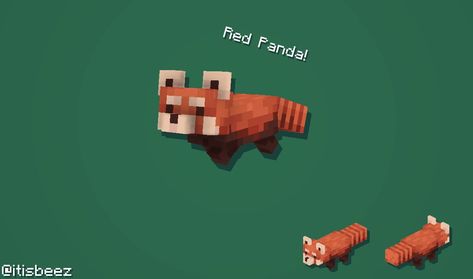 Mc Mods, Minecraft Drawings, Minecraft Mobs, Cool Minecraft, Minecraft Creations, Minecraft 1, Minecraft Mods, Red Panda, Jurassic World