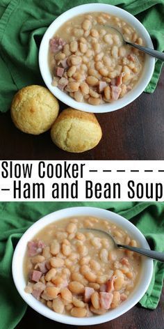 Slowcooker Ham, Jambalaya Recipe Slow Cooker, Crockpot Ham And Beans, Vegetable Slow Cooker, Ham And Bean, Crockpot Ham, Slow Cooker Ham, Soup Beans, Cold Weather Food