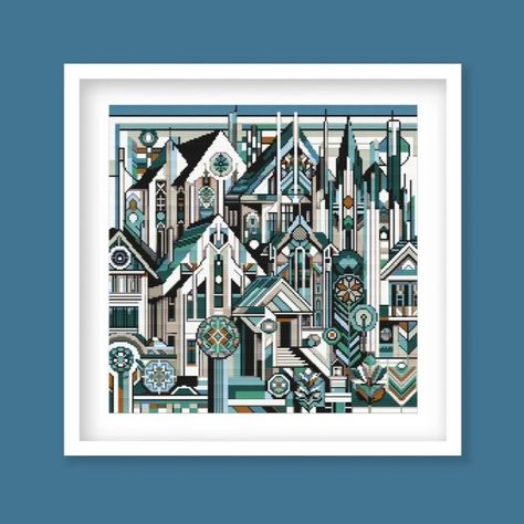 🏙️✨ Hey friends! Check out these amazing geometric cross-stitch designs I found on Etsy! 🎨🧵 I just had to share these stunning pieces from Stitch Junction. They're perfect for adding a touch of modern elegance to any room. The intricate details and unique patterns make these pieces stand out. 🌟 🌟 Why You’ll Love It: Unique geometric patterns that catch the eye High-quality materials for a lasting finish Perfect for art lovers and DIY enthusiasts A great conversation starter and a chic addi... Architecture Embroidery, City Cross Stitch, Modern Village, Village Architecture, Stitch Ideas, Pretty Designs, Art Lovers, Pattern Blocks, Showcase Design