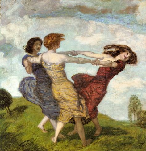 Franz Von Stuck, Kunst Inspo, Spring Painting, Three Sisters, Modern Artists, Simple Prints, Funny Art, Graphic Artist, Traditional Art