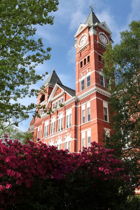 7. Auburn, Alabama | From cool mountain hamlets to colorful beach burgs, here are your top 10 favorites. What is it about a small town that hooks us? Whether they’re waterfront or mountaintop, the great ones all have a few things in common: a thriving downtown with locally owned restaurants, shops, and galleries; a touch of the artsy; loads of character; friendly locals; and, of course, a beautiful location. Samford Hall Auburn, Football Giveaways, Opelika Alabama, Outdoor Scenery, College Photography, Auburn Alabama, Auburn Football, Lee County, Dream College