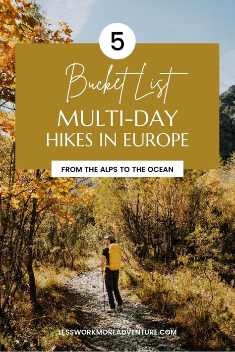 Europe's Best Multi-Day Hikes - Less Work More Adventure Europe Hiking, Straight Road, Europe Day, Wild Camp, Hiking Europe, Hiking Trips, Trip To Europe, Travel Around Europe, Hiking Destinations