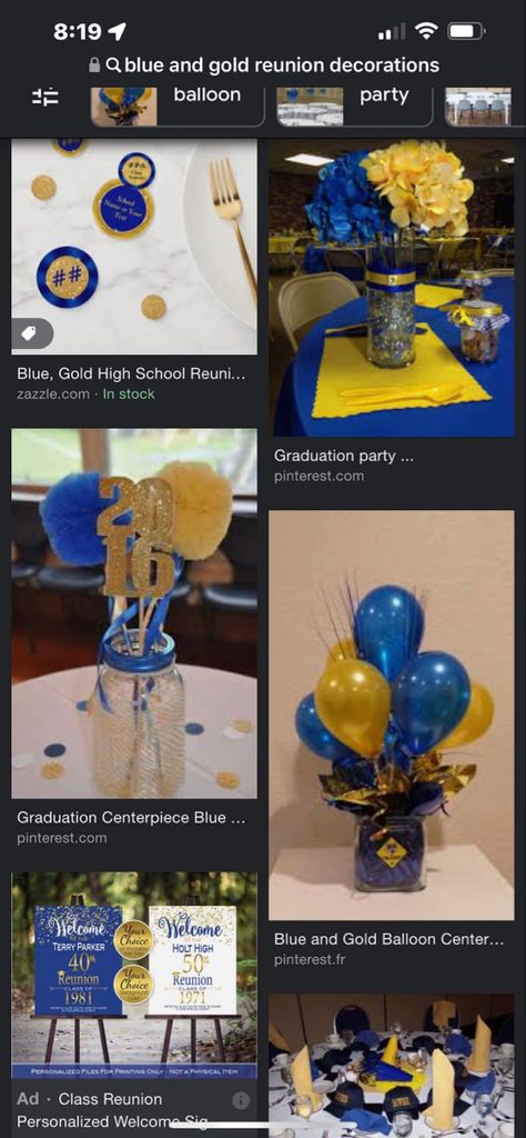 Class Reunion Centerpieces, Class Reunion Ideas, 40th Reunion, School Anniversary, Reunion Centerpieces, 10 Year Reunion, Class Reunion Decorations, Reunion Decorations, 2023 Party