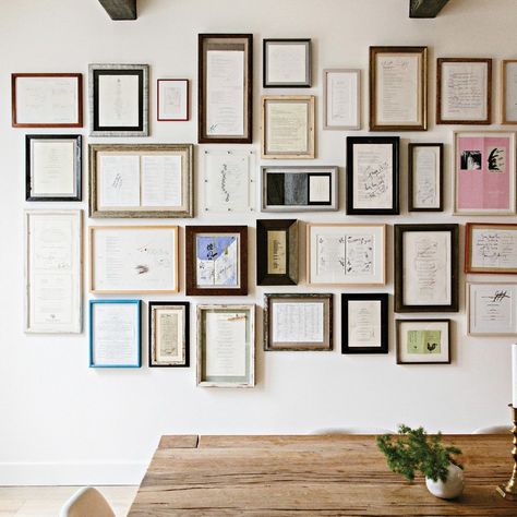 Chef and Restaurateur Camilla Marcus and Her Husband Display Mementos of Their Best Meals on a Gallery Wall Menu Wall, Restaurant Management, Paris Shopping, California Cool, Gallery Walls, Tasting Menu, Los Angeles Homes, Logo Restaurant, Menu Restaurant