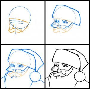 How to Draw Santa, Realistic Santa, Step by Step, Christmas Stuff, Seasonal, FREE Online Drawing Tutorial, Added by finalprodigy, December 4, 2011, 9:38:08 pm Draw Santa, Santa Claus Drawing, Easy Christmas Drawings, How To Draw Santa, Santa Paintings, Art Demo, Santa Patterns, Santa Pictures, Drawing Guide