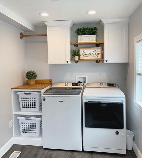 Laundy Room, Laundry Room Update, Laundry Room Hacks, Laundry Room Ideas Small Space, Small Laundry Room Makeover, Pantry Laundry Room, Dream Laundry Room, Laundry Room Closet, Mudroom Laundry Room