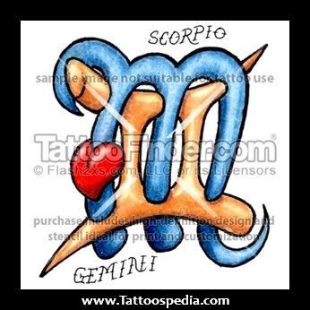 Gemini Scorpio Tattoo Together, Gemini Virgo Tattoo Combined, Scorpio Gemini Tattoo, Scorpio And Gemini, Gemini Design, Gemini Tattoos, Gemini Zodiac Tattoos, Gemini Tattoo Designs, Left Arm Tattoos