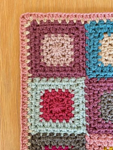 The 100 Square Blanket | The Crochet Swirl Moss Stitch Granny Square Blanket, Battenburg Crochet Blanket Pattern, Mismatched Granny Square Blanket, Crochet Blanket Squares Pattern, Crochet Mitered Square Blanket, Granny Square Scrap Blanket, Granny Square Baby Blanket Free Pattern, Crochet Granny Square Blanket Pattern Free, Moss Stitch Granny Square