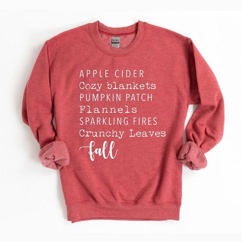 Looking for a cute versatile top to wear this summer? Make sure to grab one of our Fall Words Sweatshirts! This soft and comfortable shirt is the perfect top for any outfit. It can be paired with biker shorts, Jeans, or the classic stay at home sweats! The bright color adds a pop of summer to any outfit. This sweatshirt is true-to-size, so be sure to order your regular size! If you are looking for a more oversized look, make sure to size up. Fall Words, Sweatshirt Details, Gildan Sweatshirts, Fall Sweatshirt, Sticker Collection, Cozy Fall, Knit Collar, White Ink, Cozy Blankets