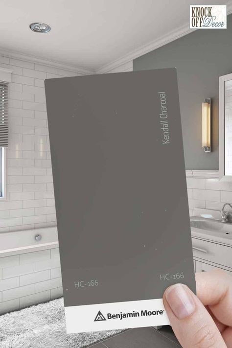 Kendall Benjamin Moore Charcoal, Kendall Charcoal Powder Room, Bm Kendall Charcoal Cabinets, Kendall Charcoal Benjamin Moore Bedroom, Bm Kendall Charcoal, Benjamin Moore Brown, Kendall Charcoal Benjamin Moore, Benjamin Moore Kendall Charcoal, Benjamin Moore Paint Colors Gray