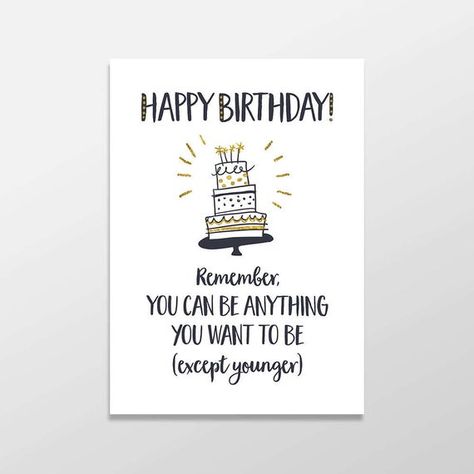 Birthday Cards Funny, Funny Happy Birthday Wishes, Birthday Greetings Funny, Creative Birthday Cards, Old Greeting Cards, Rude Birthday Cards, Birthday Card Sayings, Birthday Card Drawing, Birthday Quotes Funny