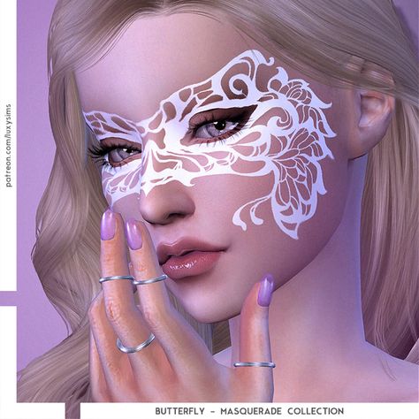 Hi! This is the first update of my old creations, It's a collection with 3 of my favourite facepaints for a masquerade party 😊 *Now they are available for all ages (infants - elders)* I hope you like them, now you have 25 swatches (classic, pastel, bright and dark colors). All is HQ compatible and can be found in the blush section of the CAS. Be the light! ✨ Sims 4 Masquerade, Sims 4 Download, The Sims 4 Download, Be The Light, Masquerade Party, Sims 4 Cc, Party Makeup, The Sims 4, Sims Cc