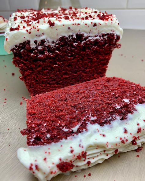 Melissa ♡︎ My Happy Place on Instagram: “✨RED VELVET LOAF CAKE✨ Since pancake day I’ve been thinking baking a loaf cake again, which for me is unusual because I prefer cooking…” Red Velvet Loaf Cake, Red Velvet Loaf, Southern Red Velvet Cake, Pancake Day, Loaf Cake, Velvet Cake, Red Velvet Cake, My Happy Place, Happy Place