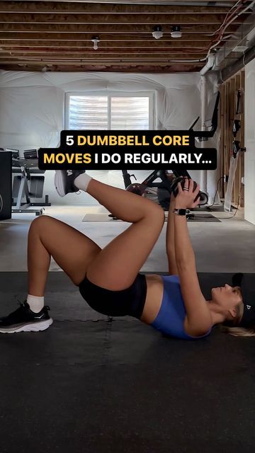 Core Exercises Dumbell, Knee Ups, Dumbbell Core, Dumbbell Workouts For Women, Movement With Julie, Dumbbell Workouts, Weekly Workouts, Leg Extension, Ab Core Workout