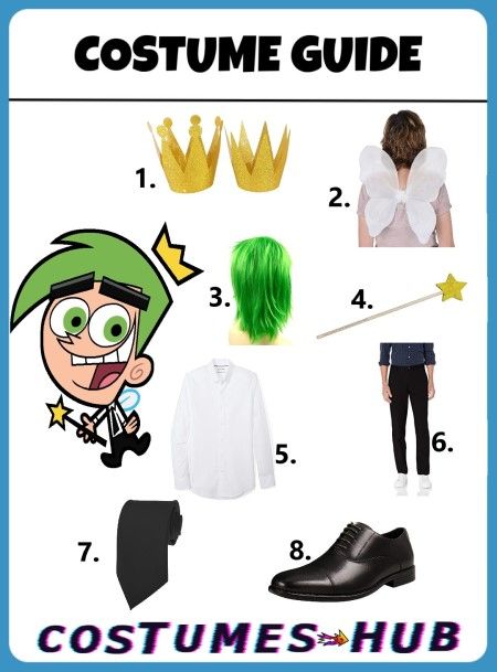 Green Hair Halloween Costumes Ideas, Cosmo Halloween Costume, Cosmo E Wanda Costume, Cosmo E Wanda Fantasia, Wanda And Cosmo Costume Couple, Halloween Costumes Cosmo And Wanda, Cosmo And Wanda Costumes, Cosmo Y Wanda Disfraz, Cosmo Wanda Costume