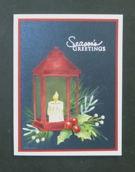 Christmas Cards With Lanterns, Christmas Latern, Lantern Cards, Christmas Lantern, Candle Glow, Christmas Lanterns, 2023 Christmas, Papertrey Ink, Christmas Stamps