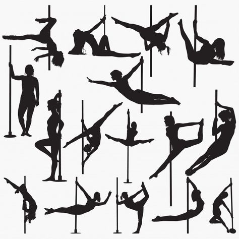 Random Poses, Dance Vector, Dancer Silhouette, Dancer Poses, Halloween Moon, Night Show, Chainsaw Carving, Continuous Line Drawing, Star Magic