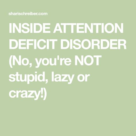 Add Disorder, Attention Disorder, Attention Deficit, Mental And Emotional Health, Health Facts, Emotional Health, Signs, Health, Auvergne