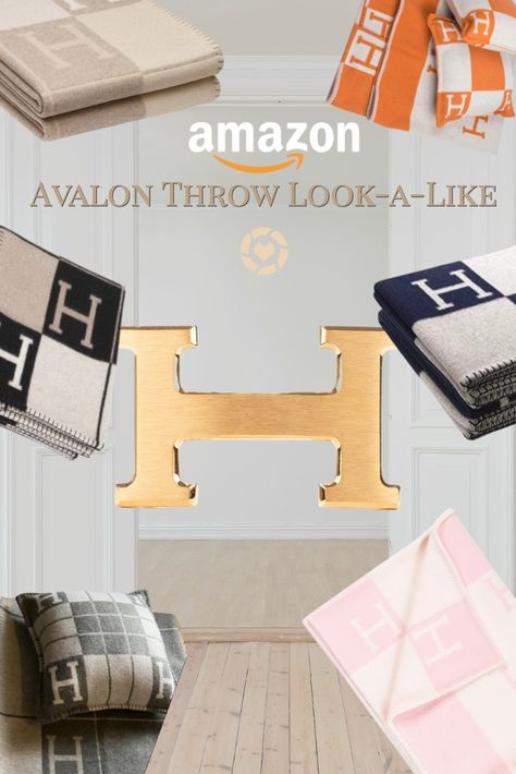 15 Hermes Avalon Throw Look A likes | Amazon Home Finds You Need for Spring - Megan Quist | Megan & Manhattan Hermes Blanket On Couch, Hermes Throw Blanket Living Rooms, Hermes Home Decor, Hermes Throw Blanket, Hermes Pillow, Designer Throw Blanket, Hermes Blanket, Hermes Home, Amazon Home Finds