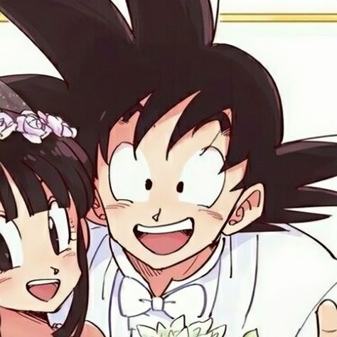 chichi x goku Chi Chi And Goku Matching Pfp, Goku And Chichi Matching Icons, Chichi Pfp, Goku E Chi Chi, Chichi X Goku, Son Goku And Chi Chi, Goku And Chichi Fanart, Matching Pdp, Goku Icon