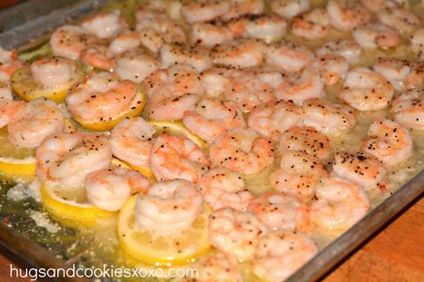 ITALIAN LEMON SHRIMP - Hugs and Cookies XOXO Shrimp Bake, Lemon Butter Shrimp, Shrimp Meals, Italian Shrimp Recipes, Keto Shrimp Recipes, Lemon Shrimp, Italian Dressing Mix, Stick Butter, Shrimp Seasoning