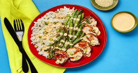 Hoisin-Glazed Pork Tenderloin Recipe | HelloFresh Filet Recipes, Fresh Meal, Milk Nutrition, Cabbage Stir Fry, Glazed Pork, Hello Fresh Recipes, Roasted Green Beans, Pork Glaze, Glazed Chicken