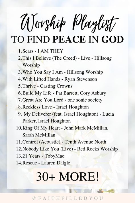 How To Worship God, Christian Workout Songs, Peace In God, Worship Songs List, Christian Playlist, Growing Closer To God, Worship Playlist, Christian Songs List, Christian Music Playlist