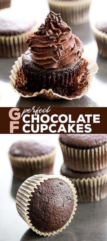 Dark Chocolate Cupcake Recipes, Dessert Favorites, Gluten Free Chocolate Cupcakes, Dark Chocolate Cupcakes, Simple Desserts, Chocolate Cupcakes Moist, Broma Bakery, Patisserie Sans Gluten, Gluten Free Cupcakes