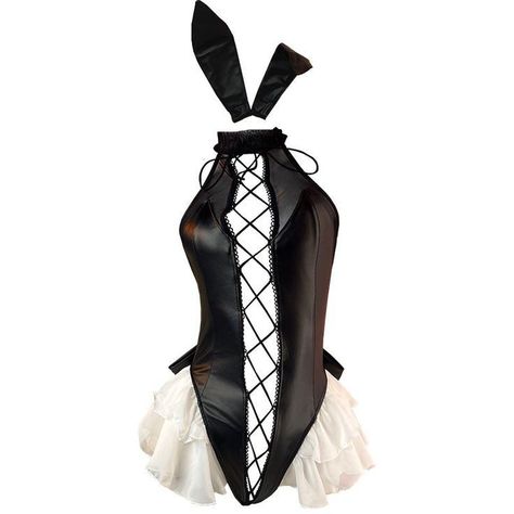 Bunny Suit Aesthetic, Play Boy Bunny Costume Black, Bunny Suit Reference, Outfits Skimpy, Thigh Harness Outfit, Bunny Suit Pose, Suggestive Outfits, Bunny Suit Cosplay, Body Harness Outfits