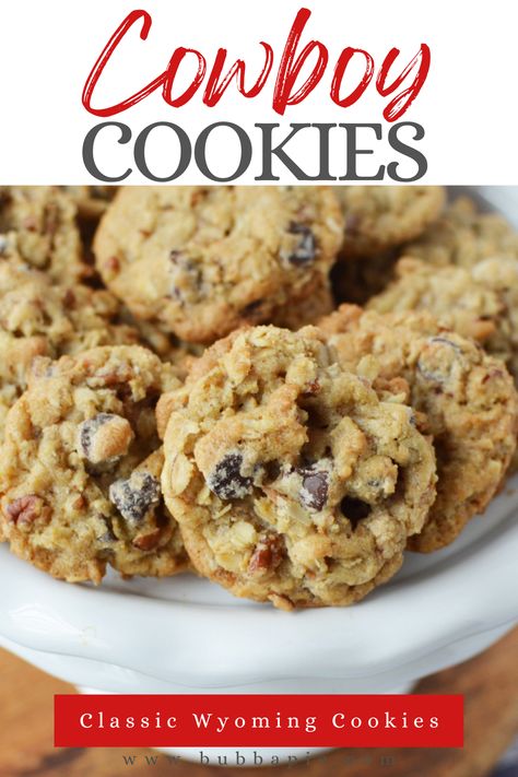 Wyoming Cowboy Cookies, Cowboy Cookie, Soft Oatmeal Cookies, Cowboy Cookie Recipe, Oats Chocolate, Cowboy Cookies, Easy Comfort Food, Chewy Cookie, Shredded Coconut