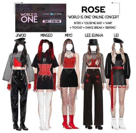 The Rose Concert Outfit, The Rose Concert, Kpop Dance Outfits, Polyvore Png, Outfit Ideas For Party, Outfits Concert, Kpop Concert Outfit, Outfit Korean, Concert Fits