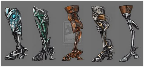 Leg Prosthesis, Halloween Steampunk, Drawing Legs, Leg Art, Lucet, Prosthetic Leg, Arte Robot, Dungeons And Dragons Characters, Cyberpunk Art