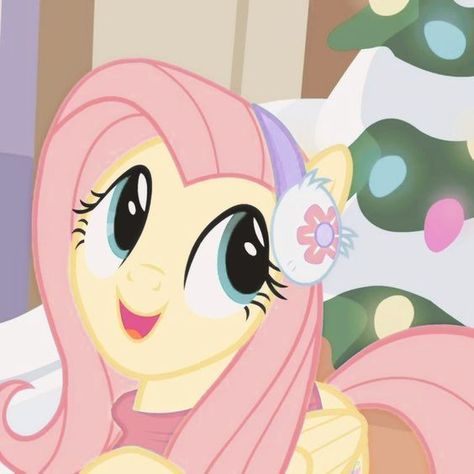 Mlp Fluttershy, Pink Edit, Icon Pfp, Fluttershy, Not Mine, Christmas, Pink