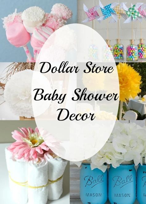 Here are a bunch of easy DIY baby shower decorating ideas that are cheap but adorable for a boy or girl baby shower! Things you can use to make your own party centerpieces from the Dollar Store and how to customize your party for less but make it look amazing and like you spared no expense. #babyshower #babyshowerideas #decor #decorations #diy #doityourself #centerpieces #girl #boy Baby Shower Decorating Ideas, Cheap Centerpieces, Diy Babyshower, Décoration Baby Shower, Babyshower Party, Cheap Baby Shower, Diy Baby Shower Decorations, Trendy Baby Shower Ideas, Baby Shower Stuff