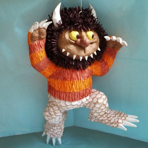 Where the Wild Things Are Pinata - Piñata Boy Wild Things Party, Pinata Diy, Halloween First Birthday, Piñata Ideas, Wild One Birthday Party, Holiday Costumes, Camping Crafts, 4th Birthday Parties, Wild Things