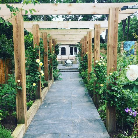 Arbor Pathway, Pergola Archway Entrance, Gate Arbor, Timber Arbour Entrance, Long Arbor Walkway, Natural Wood Arbor, Floral Ground Arbour, Garden Archway, Small Garden Landscape