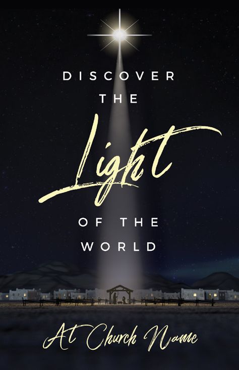 Discover Light of World - Postcards for Churches Christmas Poster Design, Free Qr Code, Proverbs 17, Christmas Stage, Christmas Graphic Design, Christmas Service, Christmas Program, Christmas Church, Church Poster