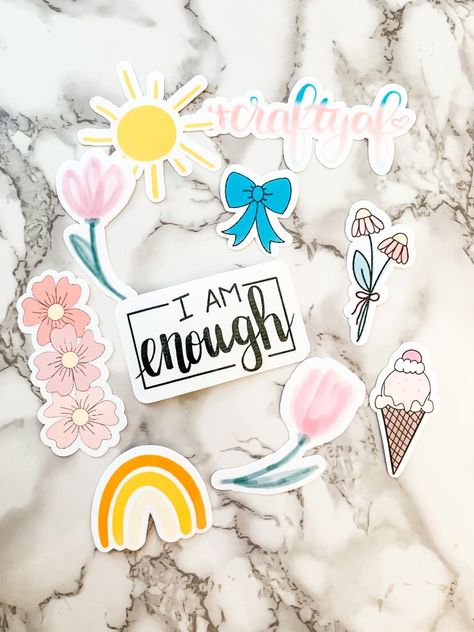 How to use Clear Vinyl for Stickers - Crafting With Brenna Designs For Cricut, Expressions Vinyl, Preppy Stickers, How To Make Stickers, Sticker Bundle, For Stickers, Cricut Free, Patterned Vinyl, Cricut Creations