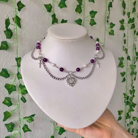 Fairy Necklace Aesthetic, Jewelry Shop Ideas, Fairy Choker, Coquette Necklace, Necklace Aesthetic, Fairycore Aesthetic, Fairy Necklace, Diy Bracelets Patterns, Bracelets Patterns