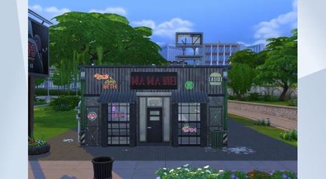 Recovery Room, Sims 4 Gallery, Warehouse District, Industrial Bar, Dive Bar, The Mod, The Sims 4, A Restaurant, The Sims