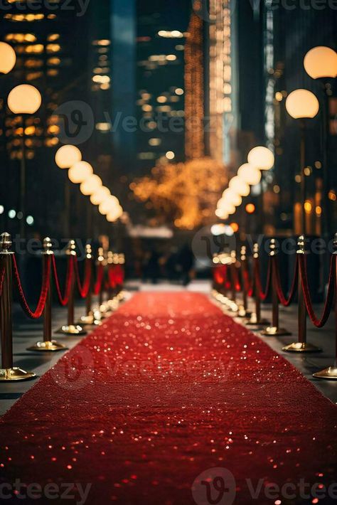 Red carpet rolls out before a backdrop of a glamorous movie premiere Old Hollywood Award Show, Red Carpet Photography, Hollywood Red Carpet Aesthetic, Old Hollywood Red Carpet, Movie Premiere Aesthetic, Old Hollywood Gala, Old Hollywood Aesthetic Room, Vintage Hollywood Prom, Classic Hollywood Aesthetic