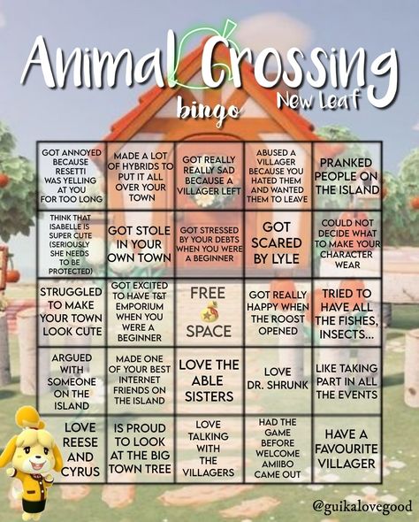 Animal Crossing Greetings Ideas, Animal Crossing Greetings, Animal Crossing New Leaf, 11th Birthday, Bingo Games, Animal Birthday, New Leaf, Bingo, Violin