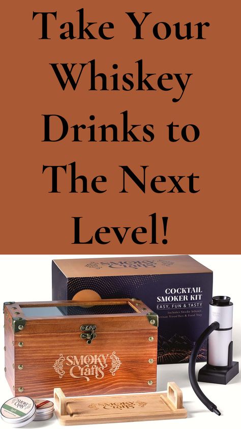 Enjoy The Taste With Every Sip! Take your whiskey-drinking experience to the next level with the perfect whisky smokers! Whiskey Smoker, Whiskey Drinks, Food Trays, The Taste, Next Level, Whiskey, The Next, Drinks