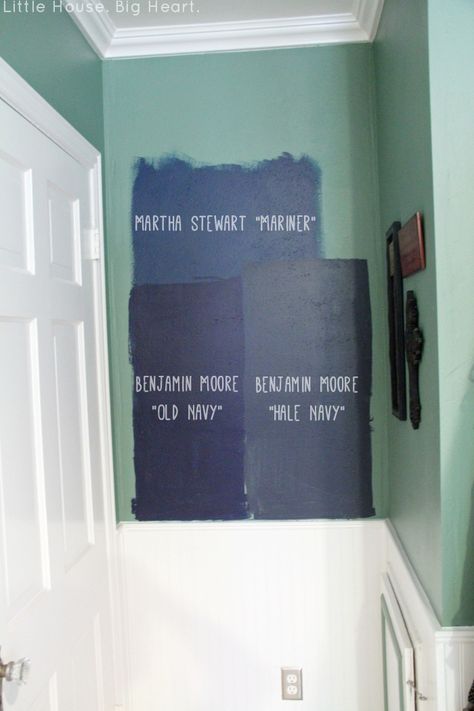 Benjamin Moore Navy Blue, Hale Navy Front Door, Benjamin Moore Navy, Navy Blue House Exterior, Navy Front Door, Navy Blue Houses, Media Room Paint Colors, Navy Paint Colors, Navy Blue Paint Colors