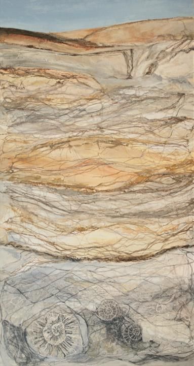 Layers of time....rock strata Geology Art, Websites For Artists, Show Art, Landscape Rock, Rocks And Fossils, Textiles Artwork, Creative Textiles, Contemporary Textiles, Textile Fiber Art